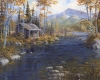 Fall on the River-Triptych-Center Panel